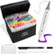 120-Color Dual-Tip Alcohol Marker Set – Professional Art Markers for Drawing, Blending & Coloring